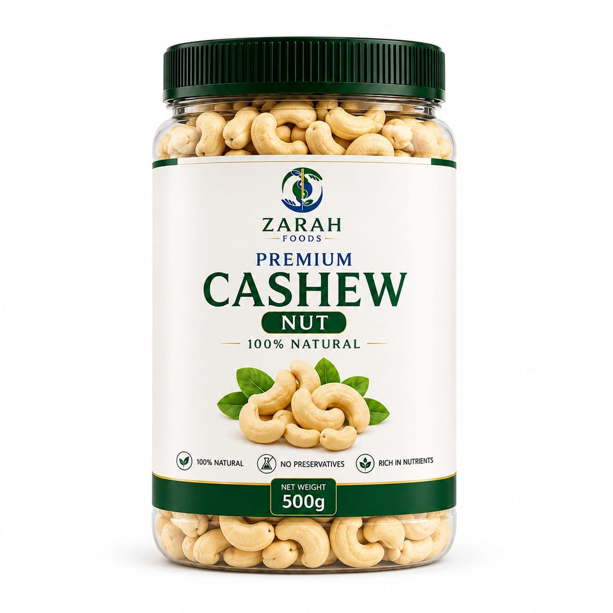 ZARAH Cashew Nut 100% Natural 500g