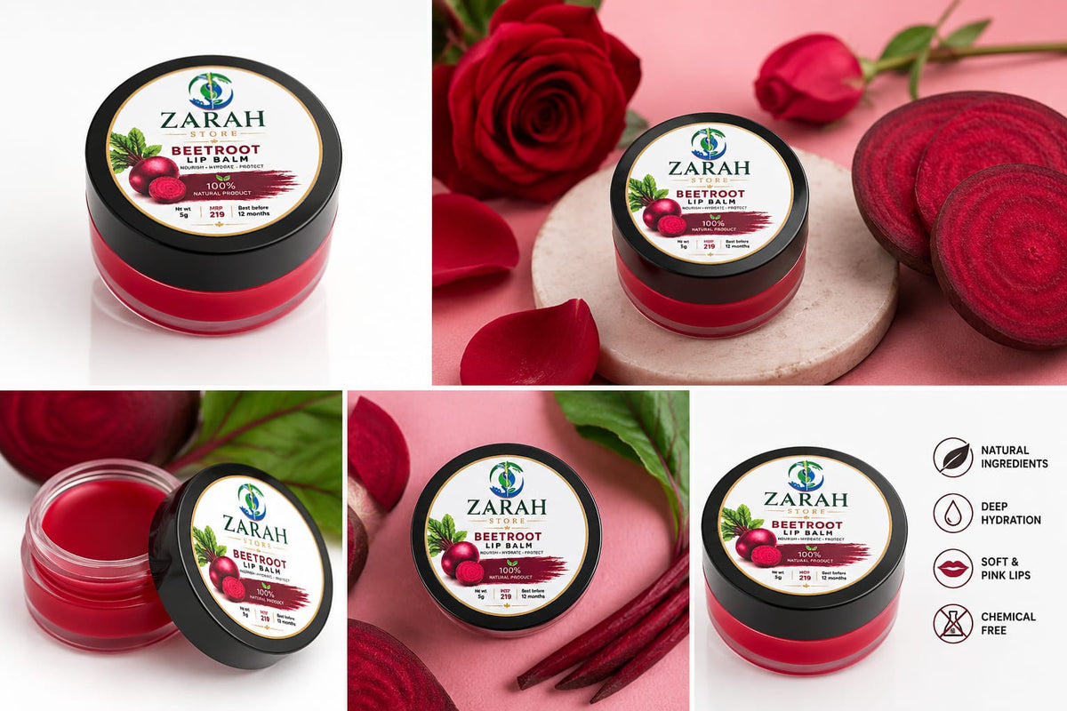 ZARAH Beetroot Redrose Lip Balm 100 % Natural