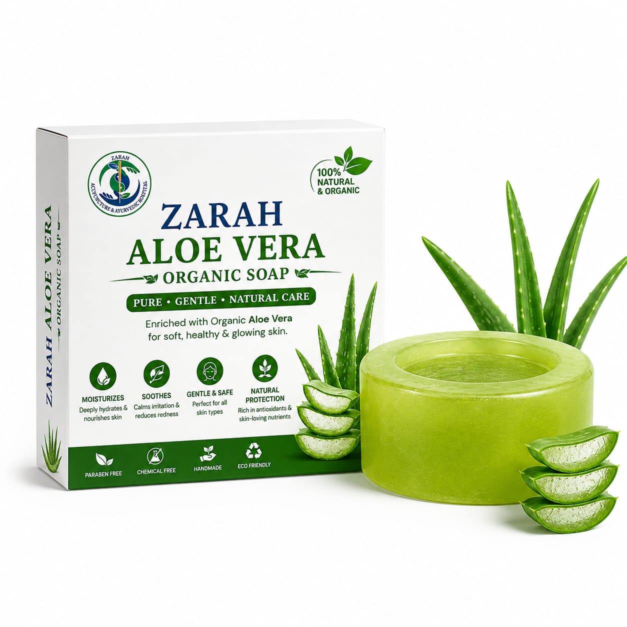 ZARAH Aloe vera 100% Natural Bath Soap