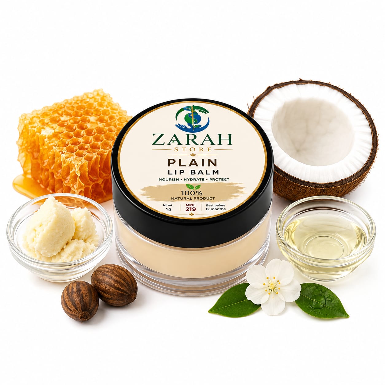 ZARAH Plane Lip Balm 100% Natural